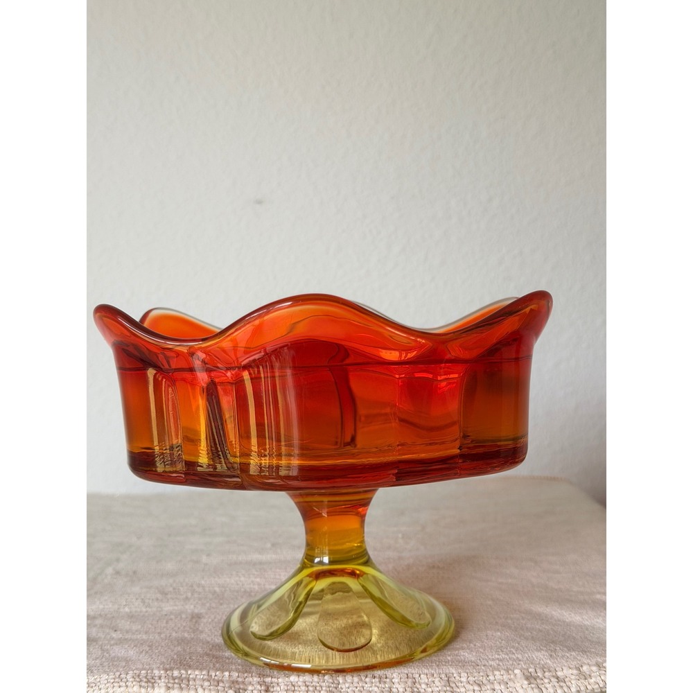Orange Gradient Viking Glass Candy Dish No Lid -